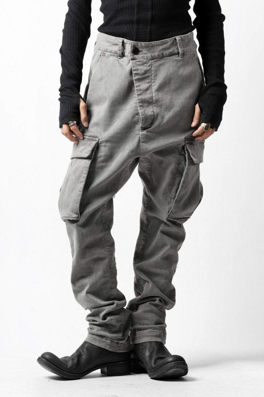 画像をギャラリービューアに読み込む, 11 BY BORIS BIDJAN SABERI CARGO POCKET PANT "P21B-F1451" (STRETCH DENIM / USED GREY)