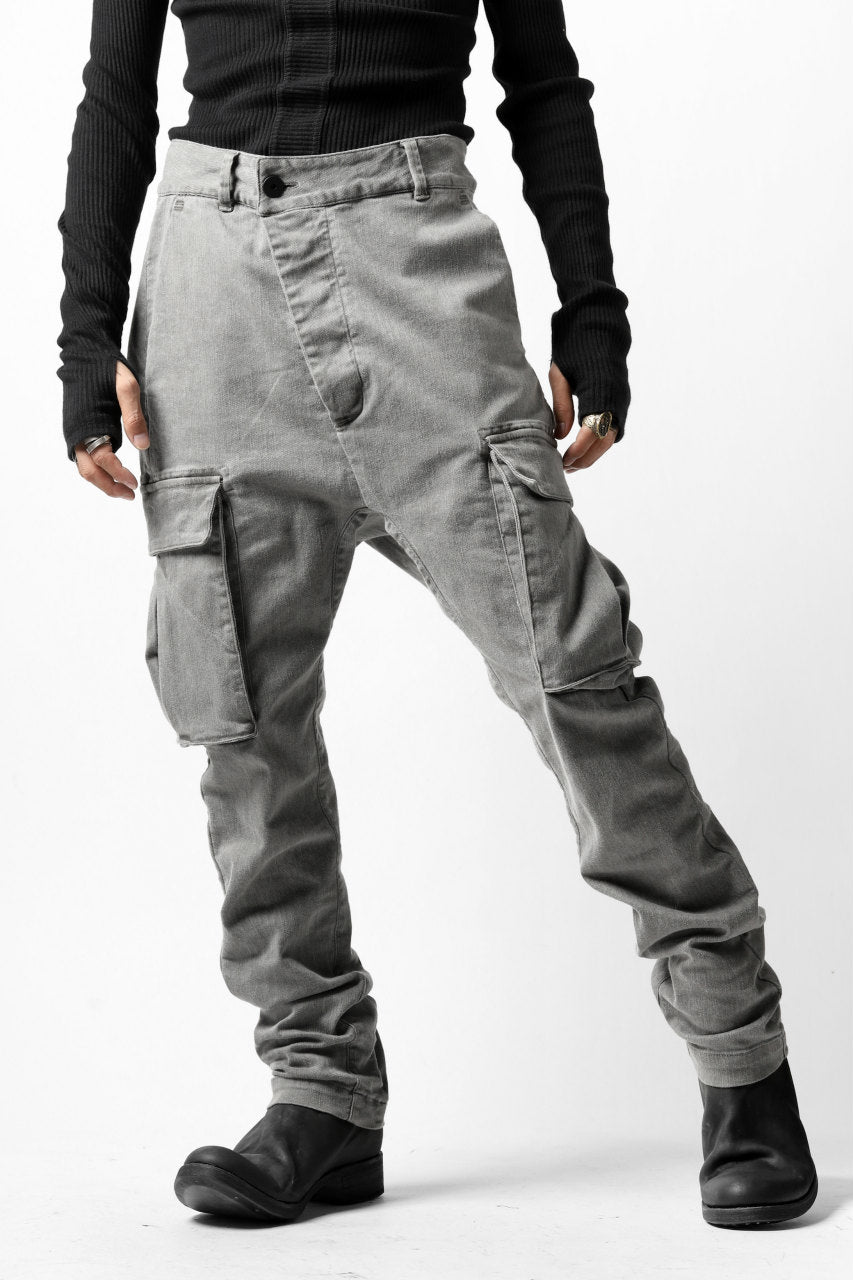 画像をギャラリービューアに読み込む, 11 BY BORIS BIDJAN SABERI CARGO POCKET PANT "P21B-F1451" (STRETCH DENIM / USED GREY)