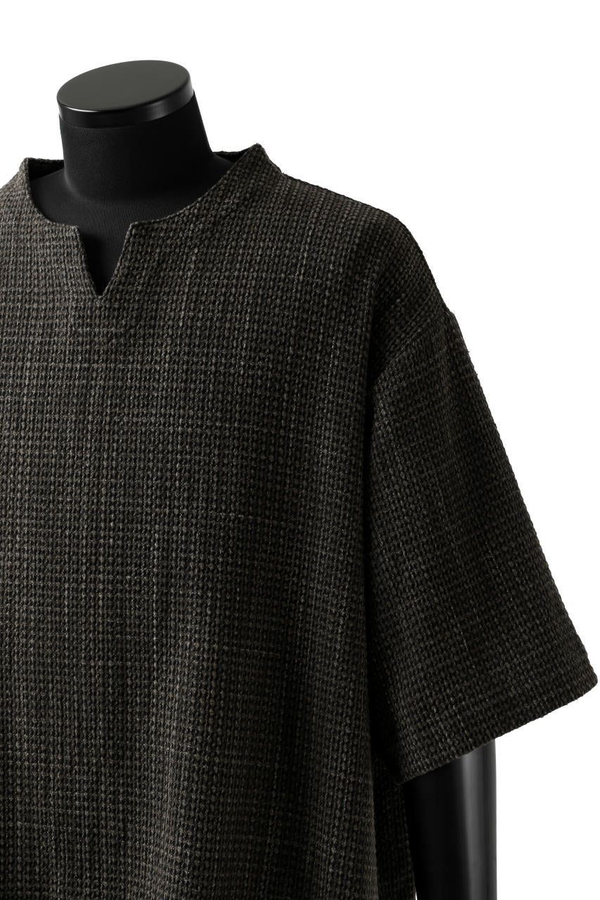 画像をギャラリービューアに読み込む, COLINA KEY NECK PULLOVER SHIRT / GARABO LIGHT SASHIKO (ZAKURO)