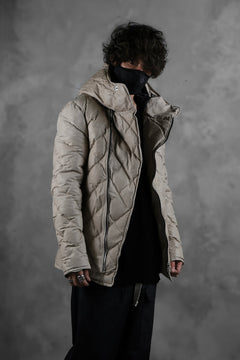 画像をギャラリービューアに読み込む, ISAMU KATAYAMA BACKLASH HOODED DOWN JACKET / WAXY KANGAROO + POLISH WHITE GOOSE (WHITE)