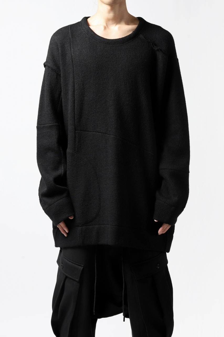 画像をギャラリービューアに読み込む, KLASICA SAB CREW PULL OVER / WOOL&COTTON JERSEY (BLACK)