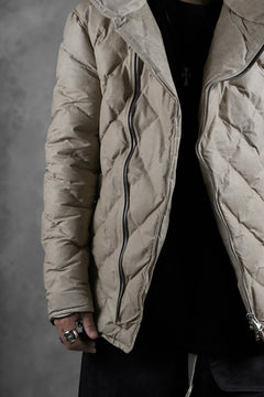 画像をギャラリービューアに読み込む, ISAMU KATAYAMA BACKLASH HOODED DOWN JACKET / WAXY KANGAROO + POLISH WHITE GOOSE (WHITE)