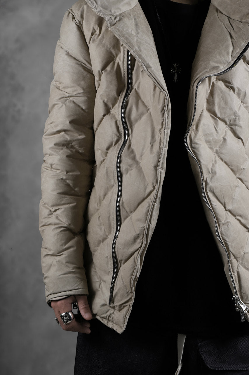 画像をギャラリービューアに読み込む, ISAMU KATAYAMA BACKLASH HOODED DOWN JACKET / WAXY KANGAROO + POLISH WHITE GOOSE (WHITE)