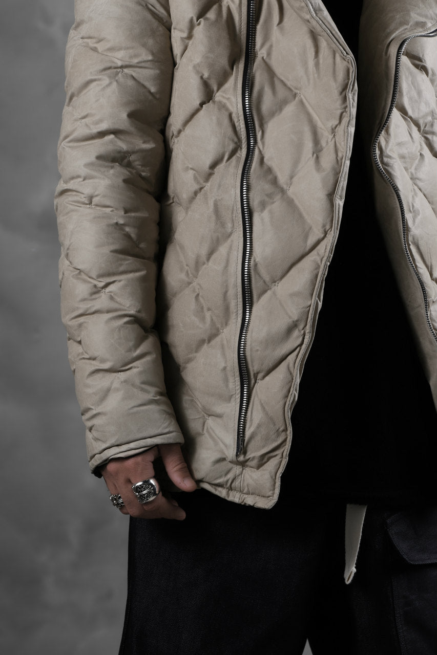 画像をギャラリービューアに読み込む, ISAMU KATAYAMA BACKLASH HOODED DOWN JACKET / WAXY KANGAROO + POLISH WHITE GOOSE (WHITE)