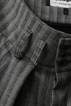 画像をギャラリービューアに読み込む, SOSNOVSKA exclusive CLOWN STYLE PANTS / HERRINGBONE WOOL STRETCH (GREY STRIPE)
