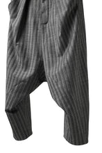 画像をギャラリービューアに読み込む, SOSNOVSKA exclusive CLOWN STYLE PANTS / HERRINGBONE WOOL STRETCH (GREY STRIPE)