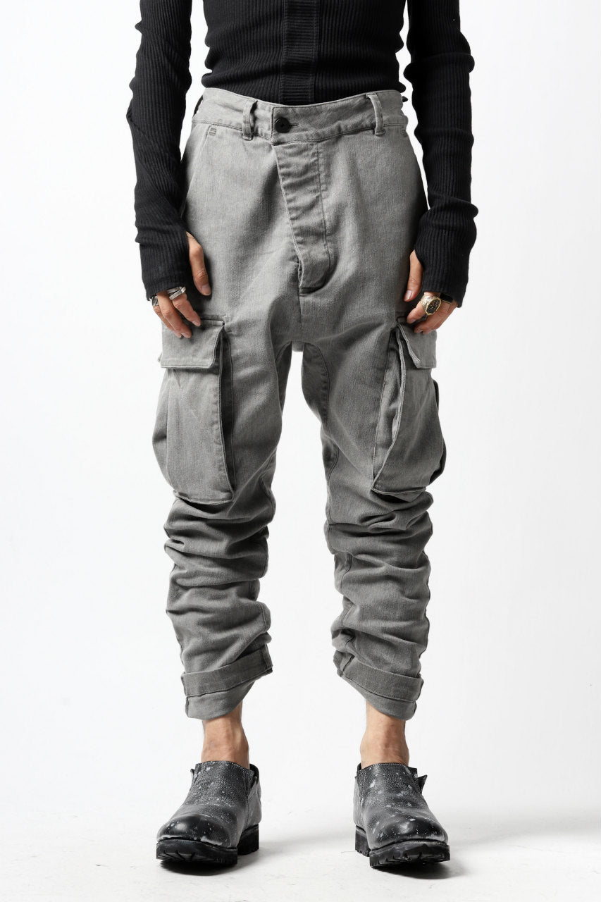 画像をギャラリービューアに読み込む, 11 BY BORIS BIDJAN SABERI CARGO POCKET PANT "P21B-F1451" (STRETCH DENIM / USED GREY)