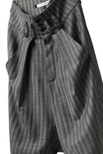 画像をギャラリービューアに読み込む, SOSNOVSKA exclusive CLOWN STYLE PANTS / HERRINGBONE WOOL STRETCH (GREY STRIPE)