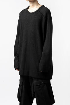 画像をギャラリービューアに読み込む, KLASICA SAB CREW PULL OVER / WOOL&COTTON JERSEY (BLACK)