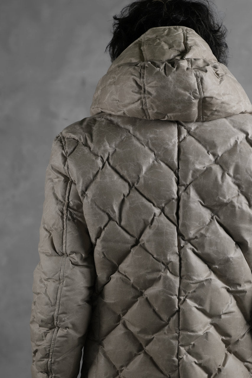 画像をギャラリービューアに読み込む, ISAMU KATAYAMA BACKLASH HOODED DOWN JACKET / WAXY KANGAROO + POLISH WHITE GOOSE (WHITE)