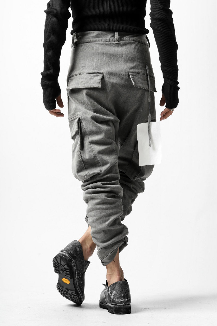 画像をギャラリービューアに読み込む, 11 BY BORIS BIDJAN SABERI CARGO POCKET PANT "P21B-F1451" (STRETCH DENIM / USED GREY)