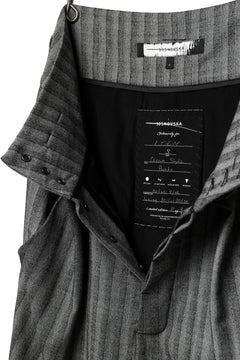 画像をギャラリービューアに読み込む, SOSNOVSKA exclusive CLOWN STYLE PANTS / HERRINGBONE WOOL STRETCH (GREY STRIPE)