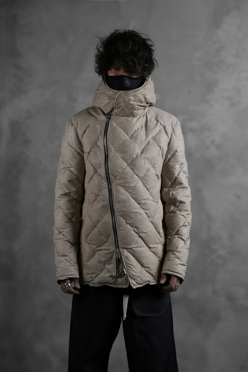 画像をギャラリービューアに読み込む, ISAMU KATAYAMA BACKLASH HOODED DOWN JACKET / WAXY KANGAROO + POLISH WHITE GOOSE (WHITE)