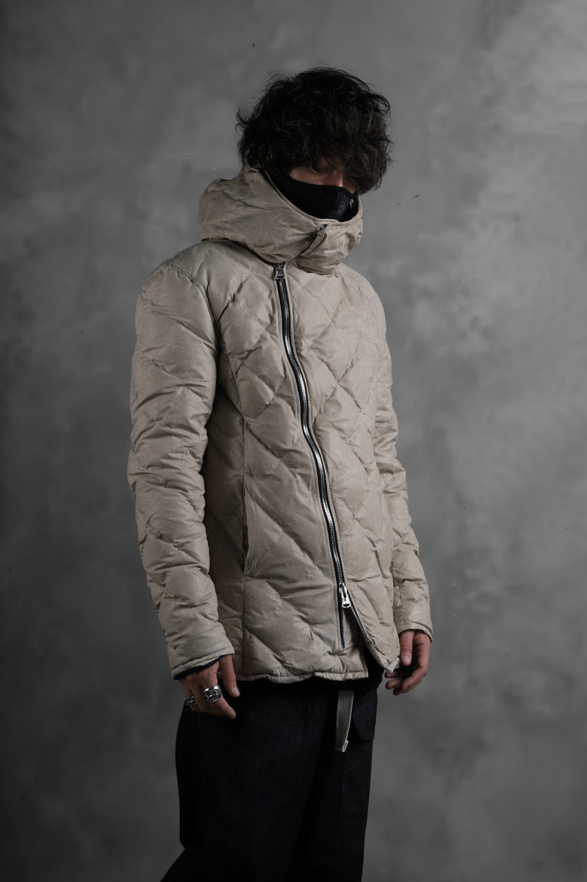 画像をギャラリービューアに読み込む, ISAMU KATAYAMA BACKLASH HOODED DOWN JACKET / WAXY KANGAROO + POLISH WHITE GOOSE (WHITE)