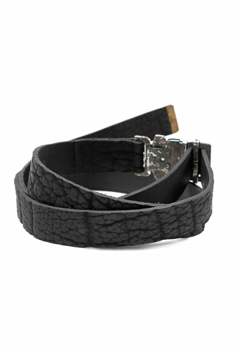 ierib レザーベルト ierib detachable buckle belt / rough bull onepiece (BLACK