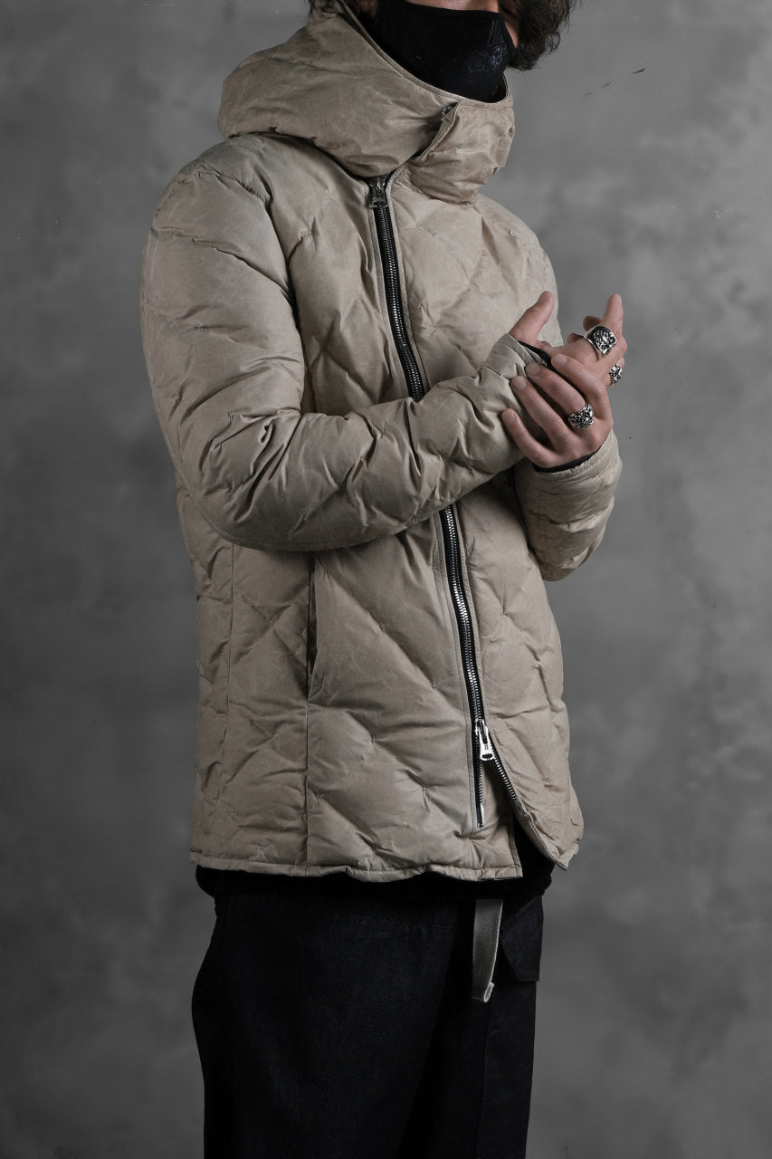 画像をギャラリービューアに読み込む, ISAMU KATAYAMA BACKLASH HOODED DOWN JACKET / WAXY KANGAROO + POLISH WHITE GOOSE (WHITE)