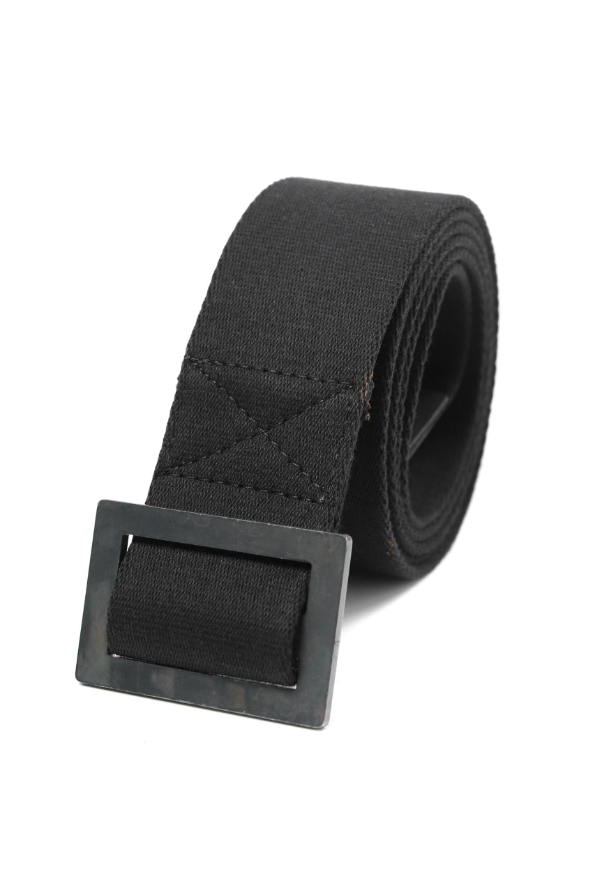 画像をギャラリービューアに読み込む, BORIS BIDJAN SABERI FABRIC & PLATE BELT / OBJECT DYED "BELT5-SIN" (BLACK)