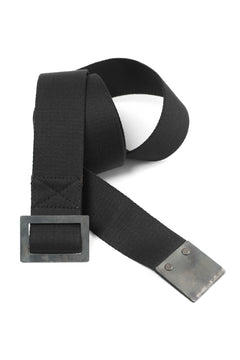 画像をギャラリービューアに読み込む, BORIS BIDJAN SABERI FABRIC & PLATE BELT / OBJECT DYED "BELT5-SIN" (BLACK)