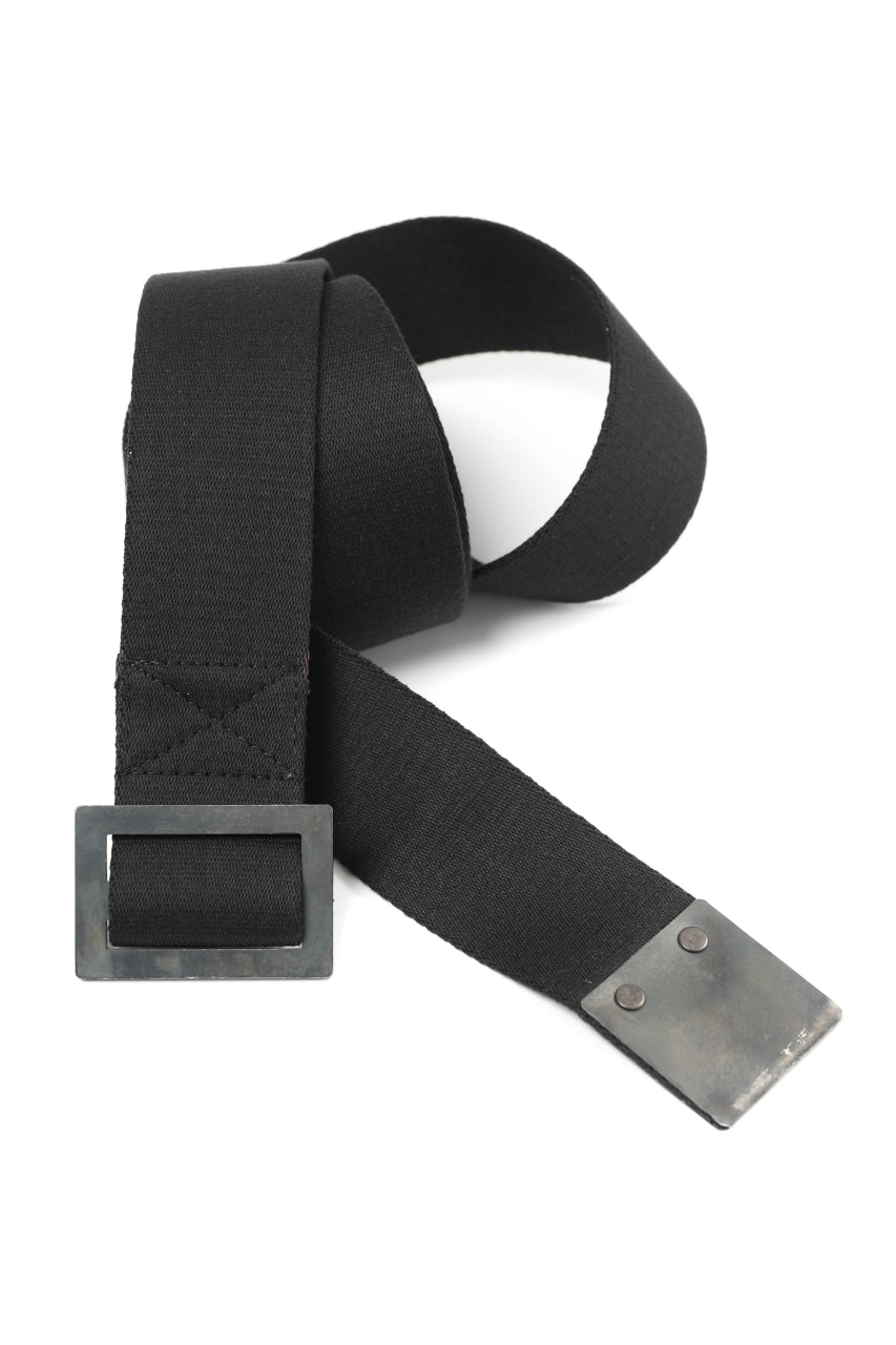 画像をギャラリービューアに読み込む, BORIS BIDJAN SABERI FABRIC & PLATE BELT / OBJECT DYED "BELT5-SIN" (BLACK)