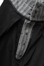 画像をギャラリービューアに読み込む, SOSNOVSKA exclusive CLOWN STYLE PANTS / HERRINGBONE WOOL STRETCH (GREY STRIPE)