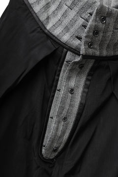 画像をギャラリービューアに読み込む, SOSNOVSKA exclusive CLOWN STYLE PANTS / HERRINGBONE WOOL STRETCH (GREY STRIPE)