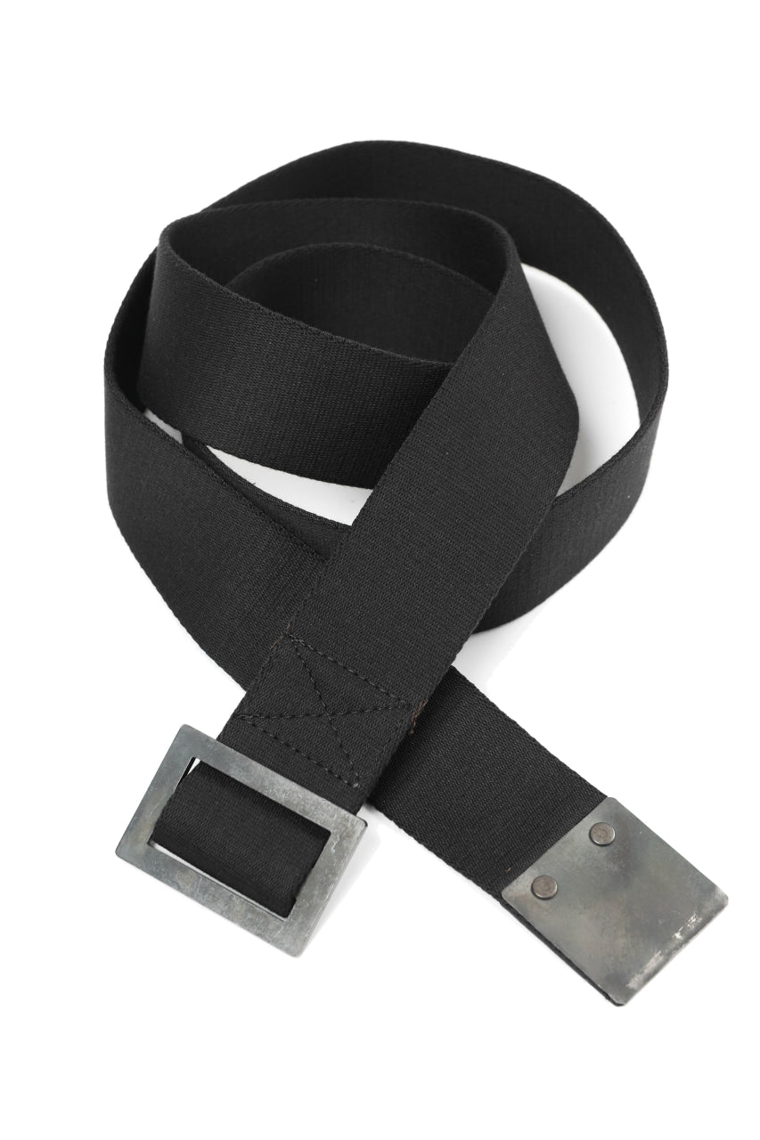 画像をギャラリービューアに読み込む, BORIS BIDJAN SABERI FABRIC & PLATE BELT / OBJECT DYED "BELT5-SIN" (BLACK)