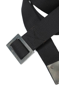 画像をギャラリービューアに読み込む, BORIS BIDJAN SABERI FABRIC & PLATE BELT / OBJECT DYED "BELT5-SIN" (BLACK)