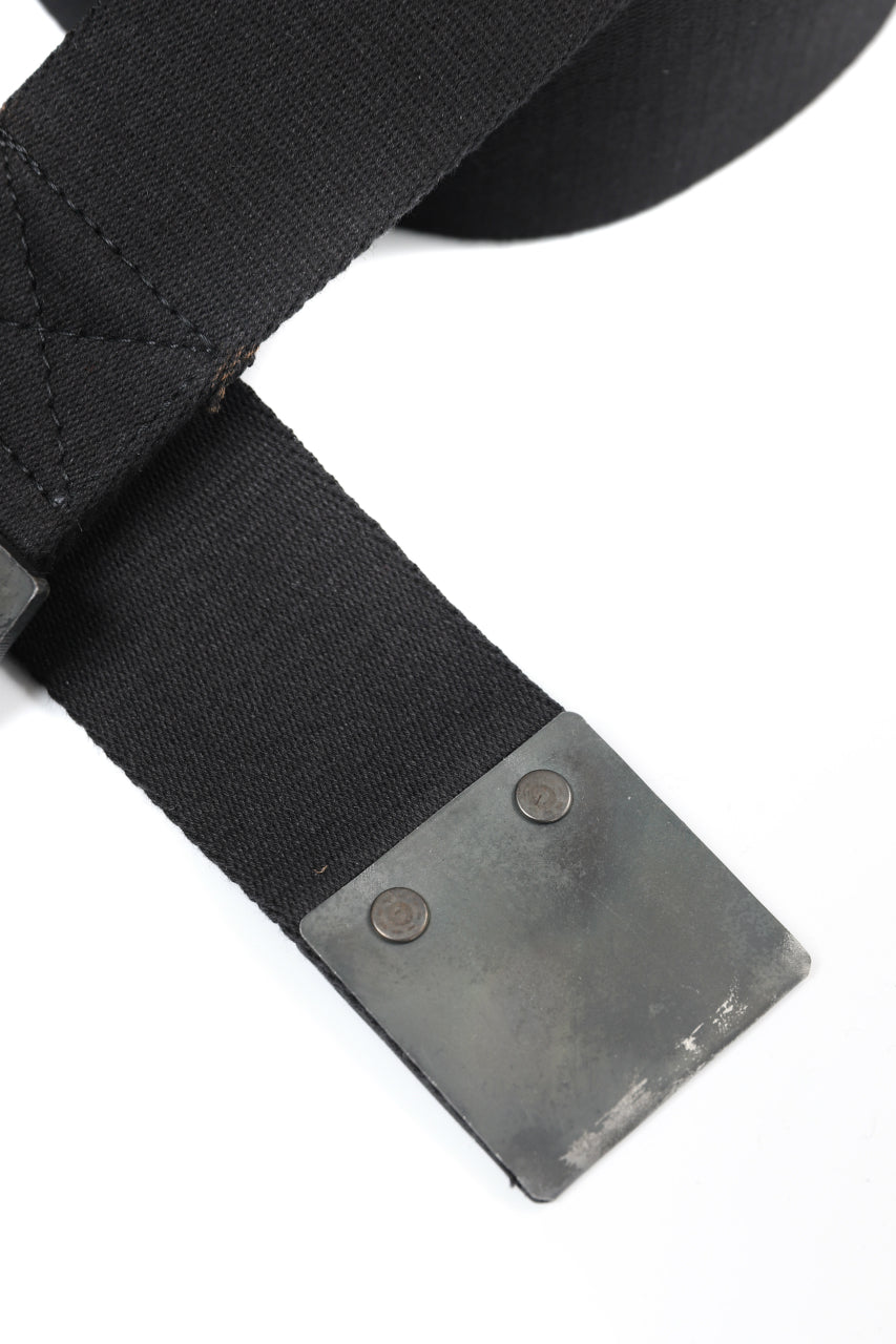 画像をギャラリービューアに読み込む, BORIS BIDJAN SABERI FABRIC & PLATE BELT / OBJECT DYED "BELT5-SIN" (BLACK)