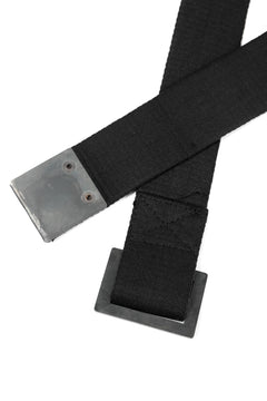 画像をギャラリービューアに読み込む, BORIS BIDJAN SABERI FABRIC & PLATE BELT / OBJECT DYED "BELT5-SIN" (BLACK)