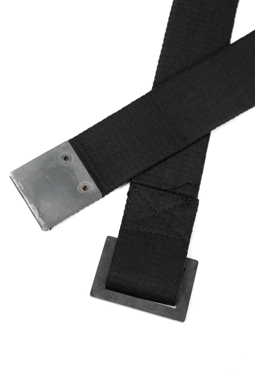 画像をギャラリービューアに読み込む, BORIS BIDJAN SABERI FABRIC & PLATE BELT / OBJECT DYED "BELT5-SIN" (BLACK)