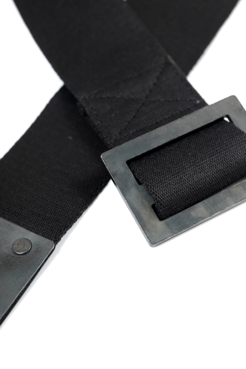 画像をギャラリービューアに読み込む, BORIS BIDJAN SABERI FABRIC & PLATE BELT / OBJECT DYED "BELT5-SIN" (BLACK)