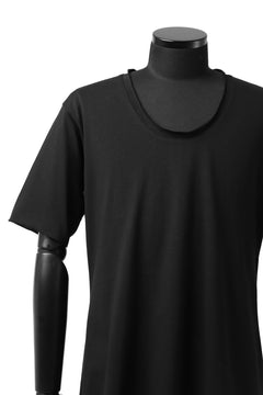 Load image into Gallery viewer, ierib exclusive raw edge Tee type-R  / light jersey (BLACK)