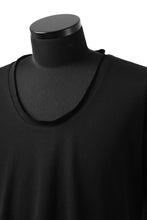 Load image into Gallery viewer, ierib exclusive raw edge Tee type-R  / light jersey (BLACK)