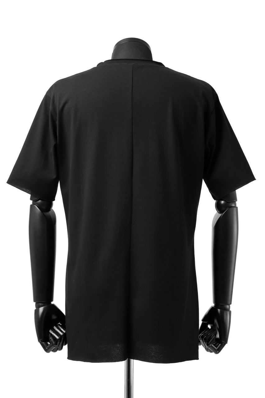 Load image into Gallery viewer, ierib exclusive raw edge Tee type-R  / light jersey (BLACK)