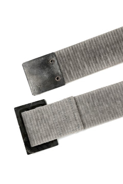 画像をギャラリービューアに読み込む, BORIS BIDJAN SABERI FABRIC & PLATE BELT / OBJECT DYED "BELT5-SIN" (CARBON GREY)