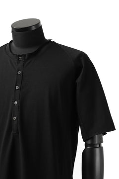 Load image into Gallery viewer, ierib raw edge Tee type-H  / light jersey (BLACK)