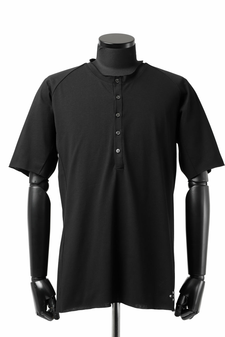 Load image into Gallery viewer, ierib raw edge Tee type-H  / light jersey (BLACK)