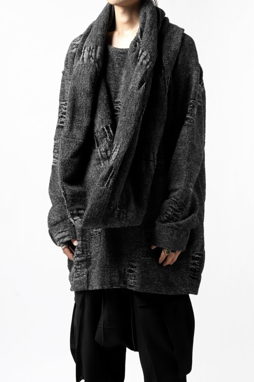 画像をギャラリービューアに読み込む, KLASICA SOULO TWIST SEWN SNOOD / TECH INTERSIA PILE (MIX GREY)