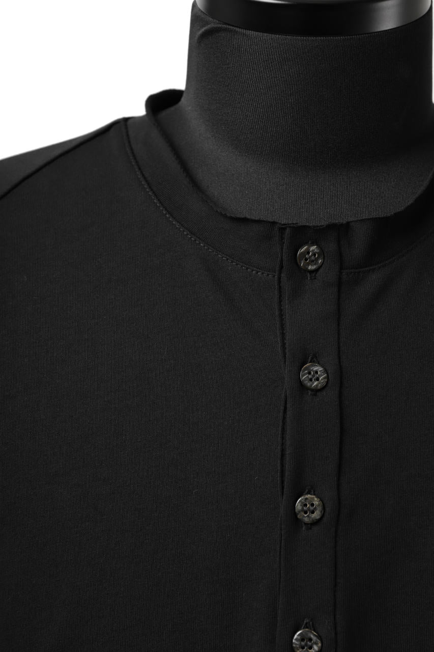 Load image into Gallery viewer, ierib raw edge Tee type-H  / light jersey (BLACK)