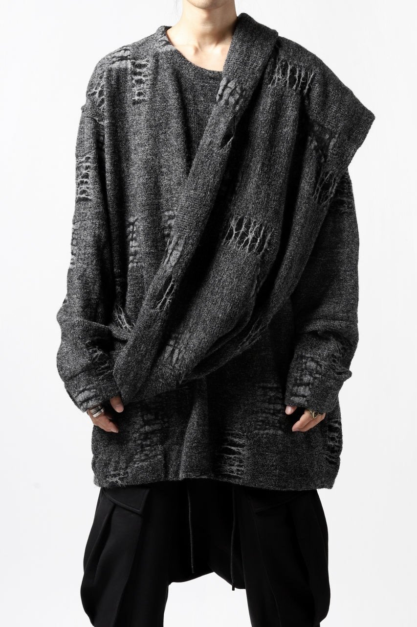 画像をギャラリービューアに読み込む, KLASICA SOULO TWIST SEWN SNOOD / TECH INTERSIA PILE (MIX GREY)