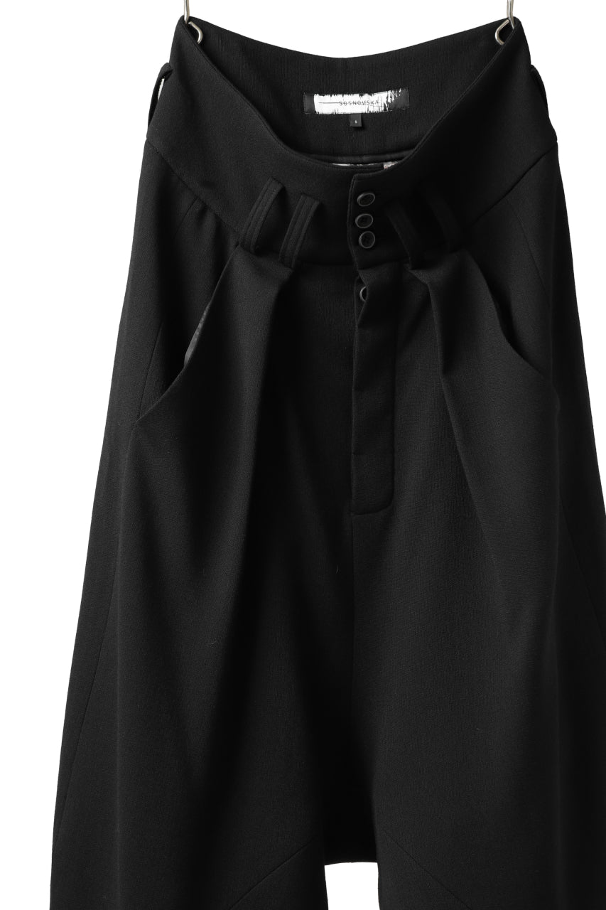 画像をギャラリービューアに読み込む, SOSNOVSKA exclusive CLOWN STYLE PANTS / WOOL STRETCH (BLACK)