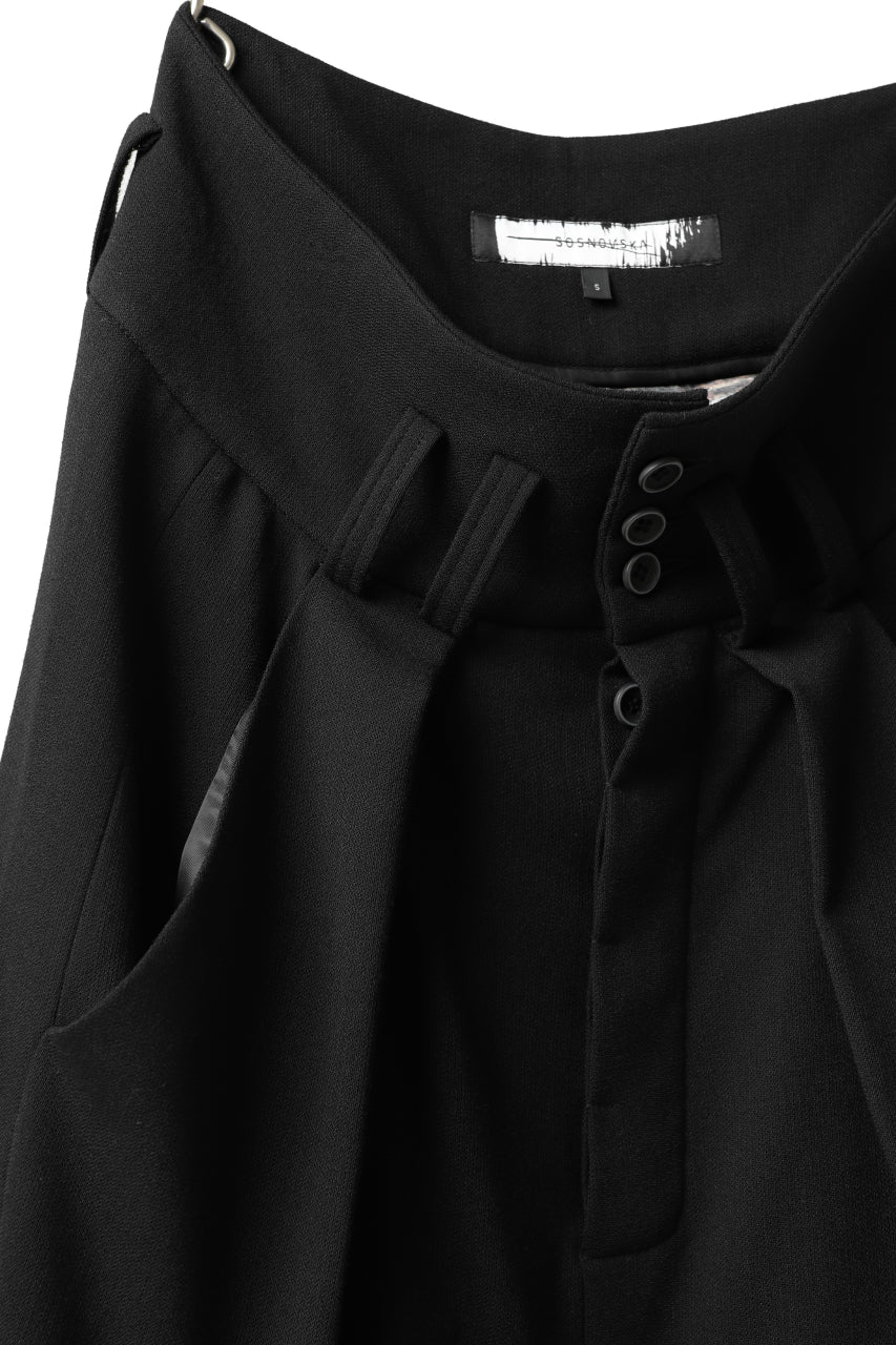 画像をギャラリービューアに読み込む, SOSNOVSKA exclusive CLOWN STYLE PANTS / WOOL STRETCH (BLACK)
