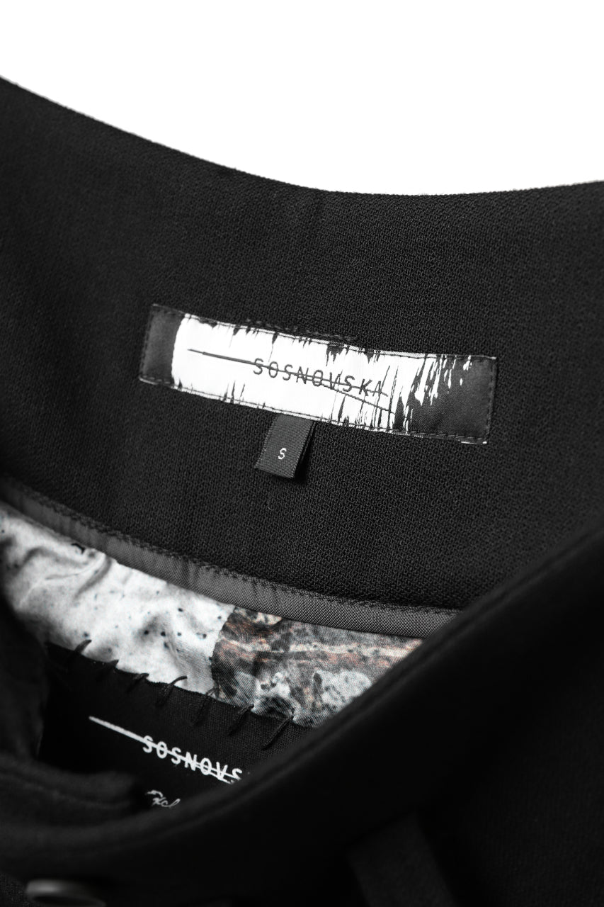 画像をギャラリービューアに読み込む, SOSNOVSKA exclusive CLOWN STYLE PANTS / WOOL STRETCH (BLACK)