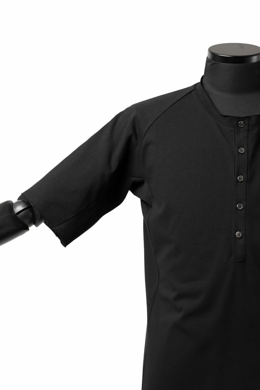 Load image into Gallery viewer, ierib raw edge Tee type-H  / light jersey (BLACK)