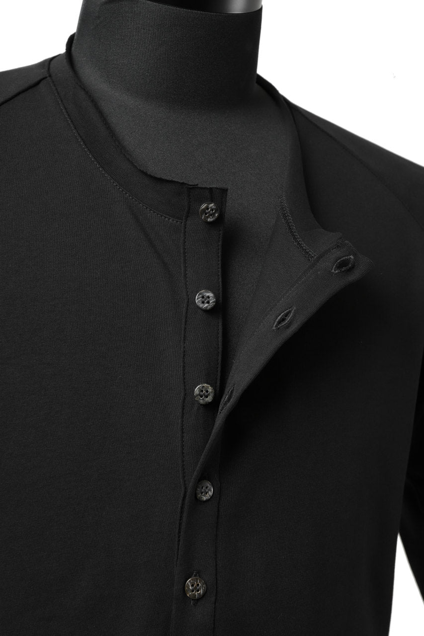 Load image into Gallery viewer, ierib raw edge Tee type-H  / light jersey (BLACK)