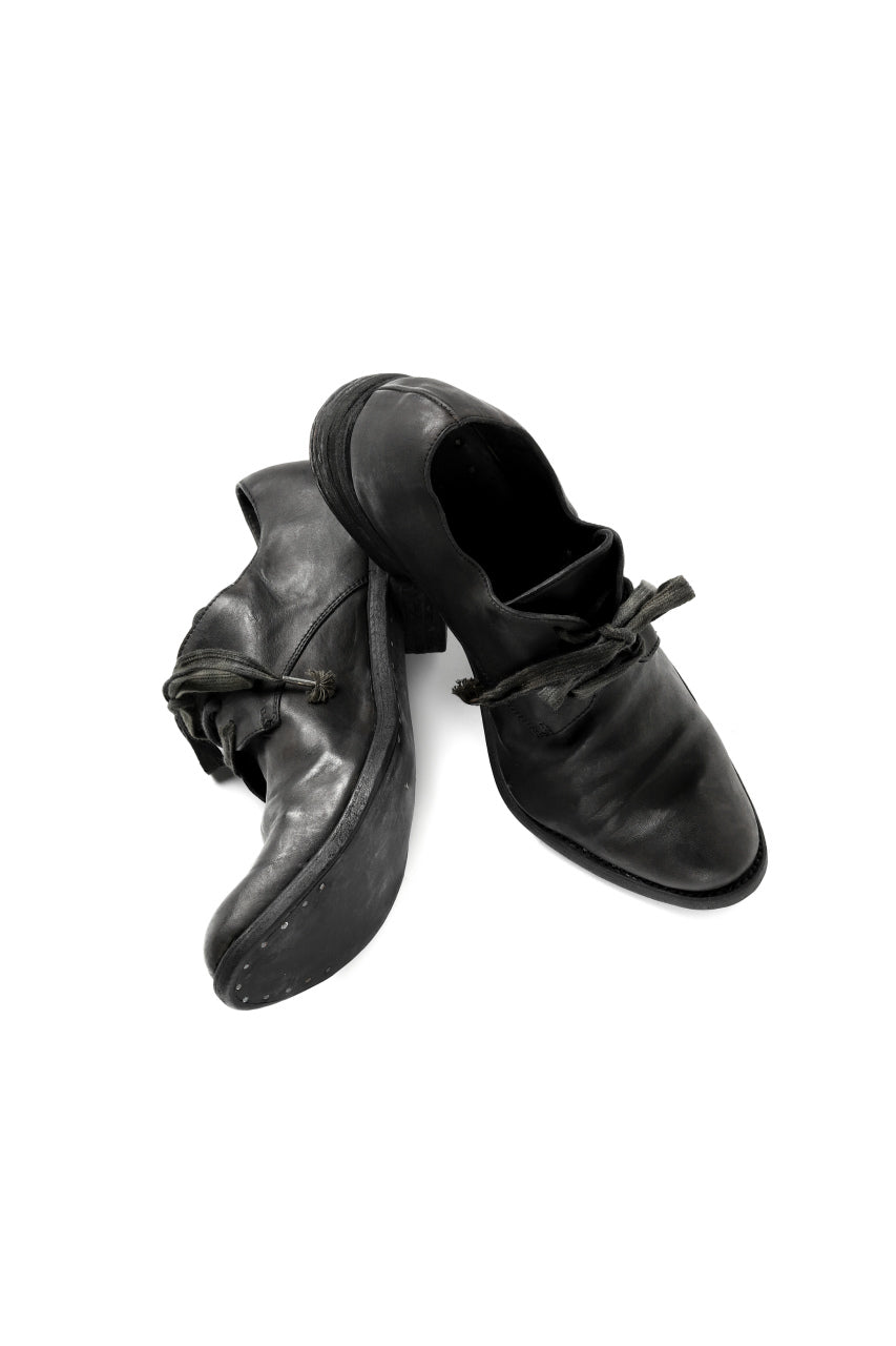画像をギャラリービューアに読み込む, A DICIANNOVEVENTITRE A1923 DERBY SHOES 033N / HORSE FIORE OILED LEATHER (NERO)