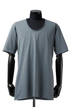 Load image into Gallery viewer, ierib exclusive raw edge Tee type-R  / light jersey (BLUE GREY)