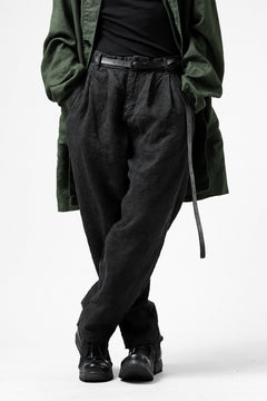 画像をギャラリービューアに読み込む, ISAMU KATAYAMA BACKLASH TAPERED TROUSERS / GARMENT NATURAL DYED LINEN CANVAS (SUMI)