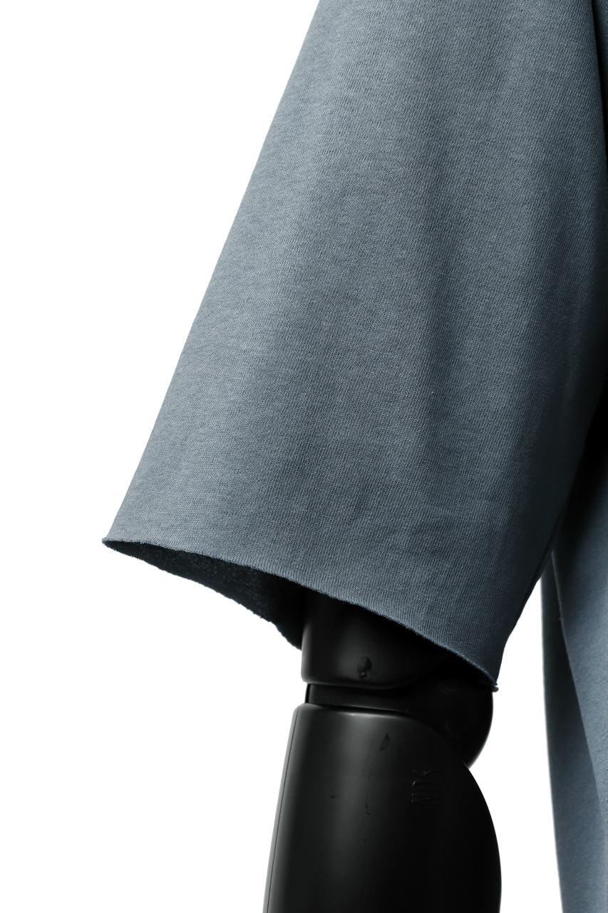 Load image into Gallery viewer, ierib exclusive raw edge Tee type-R  / light jersey (BLUE GREY)