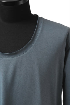 Load image into Gallery viewer, ierib exclusive raw edge Tee type-R  / light jersey (BLUE GREY)